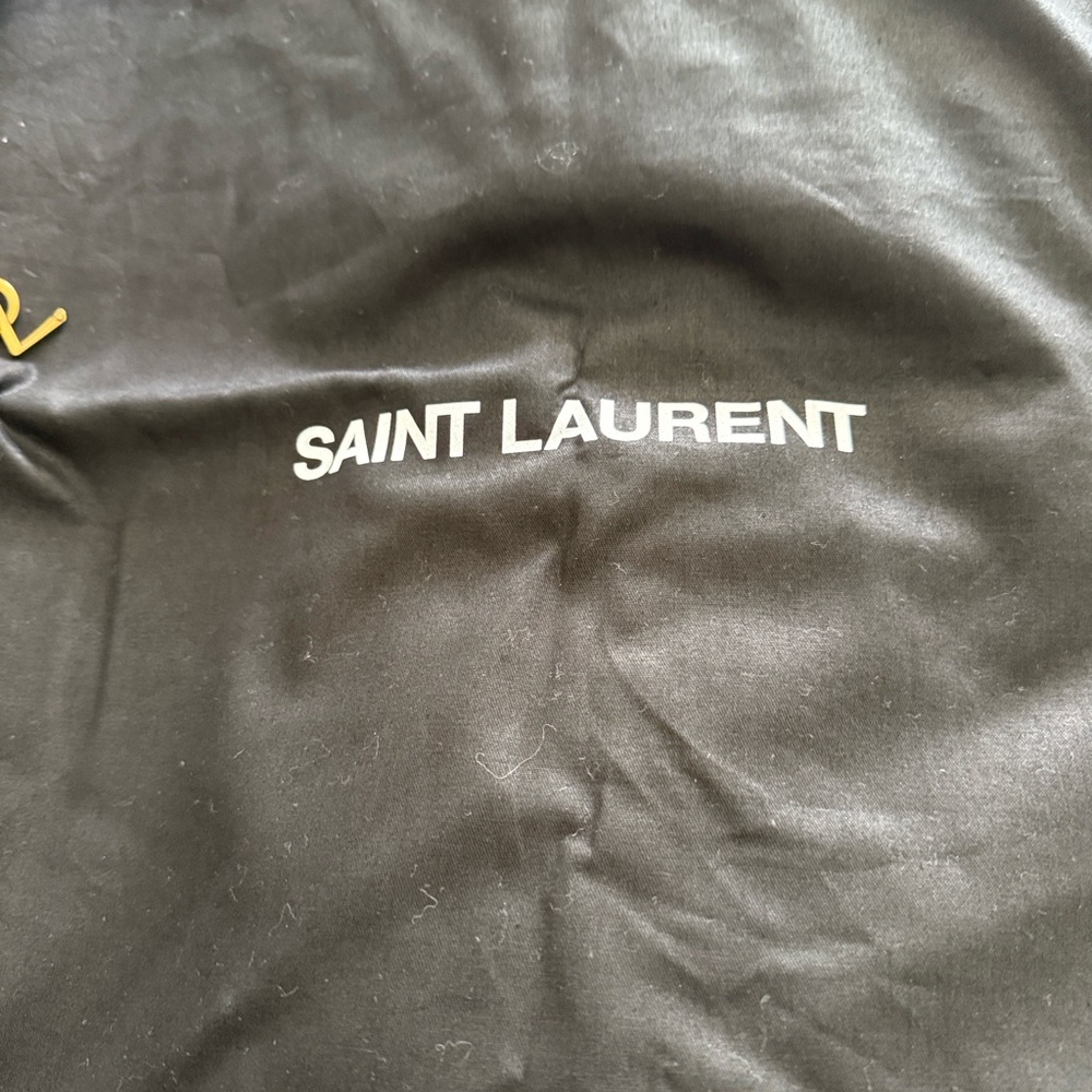 Saint Laurent Black and Gold Dust Bag